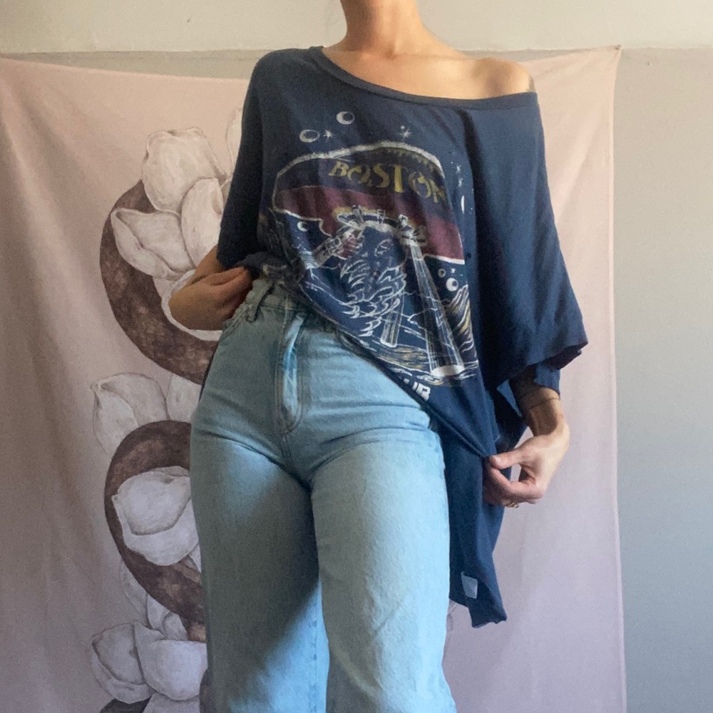 Vintage DistressedOversized Boston Band Tee